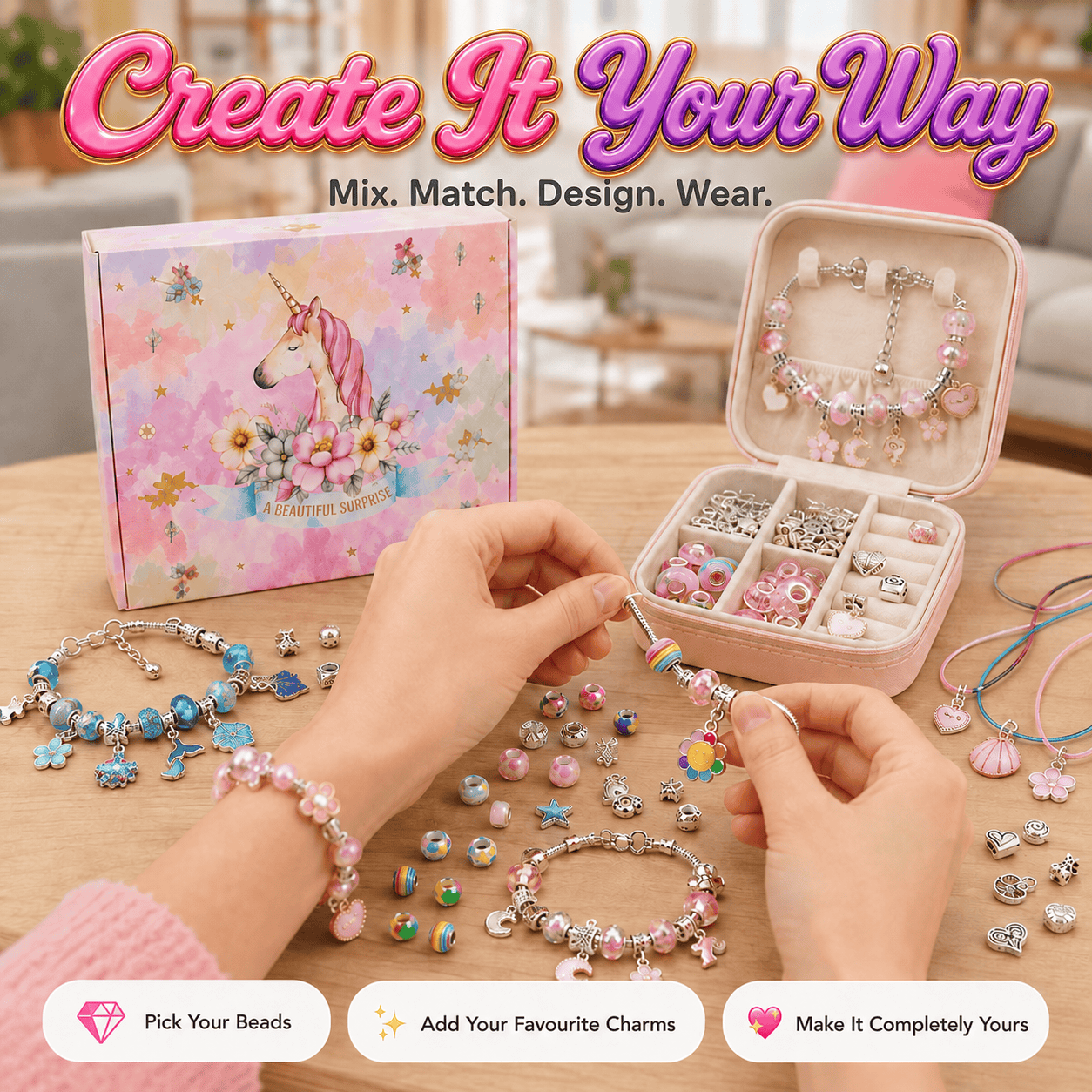 CharmCraft™ – DIY Bracelet & Jewellery Making Kit