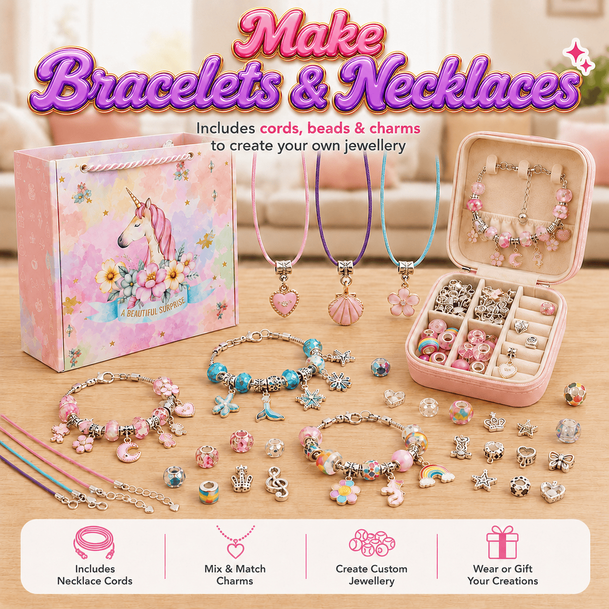 CharmCraft™ – DIY Bracelet & Jewellery Making Kit