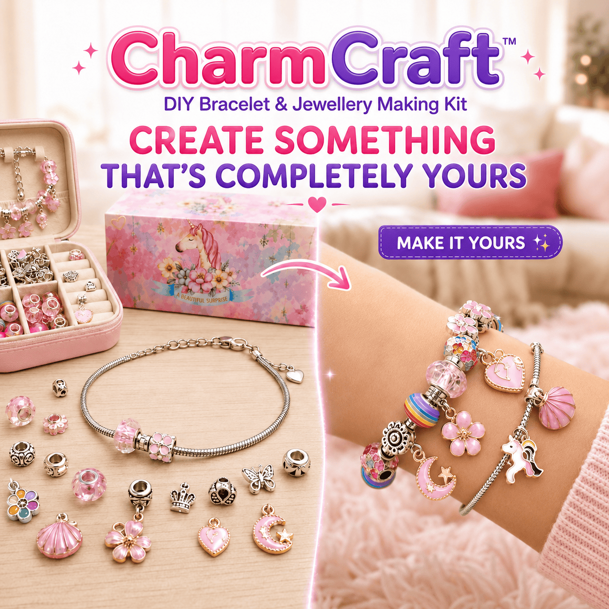 CharmCraft™ – DIY Bracelet & Jewellery Making Kit